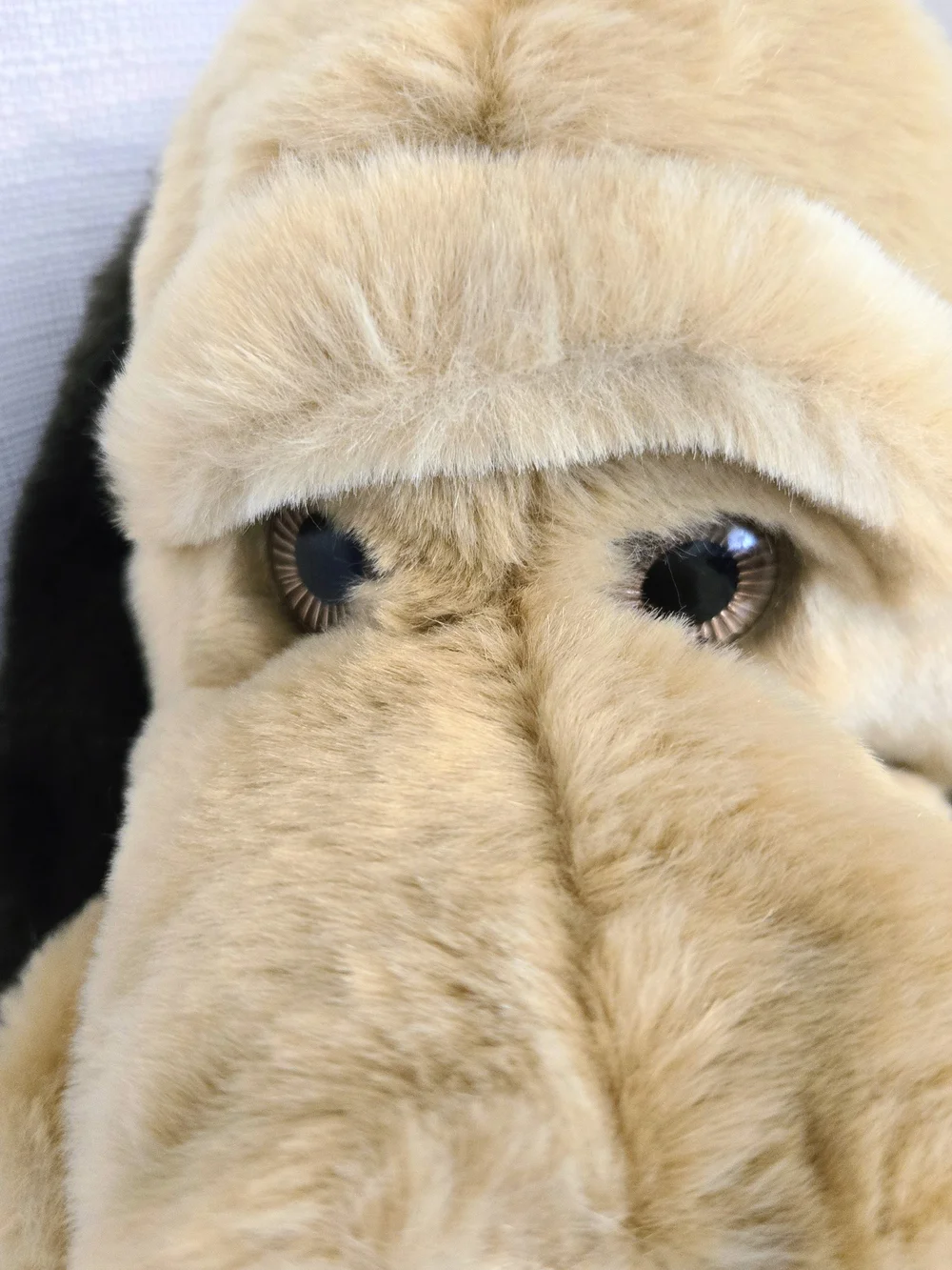 Hound Dog Plush Puppet Stuffed Animal Fabric Panel Ears Shiney Eyes 22 In